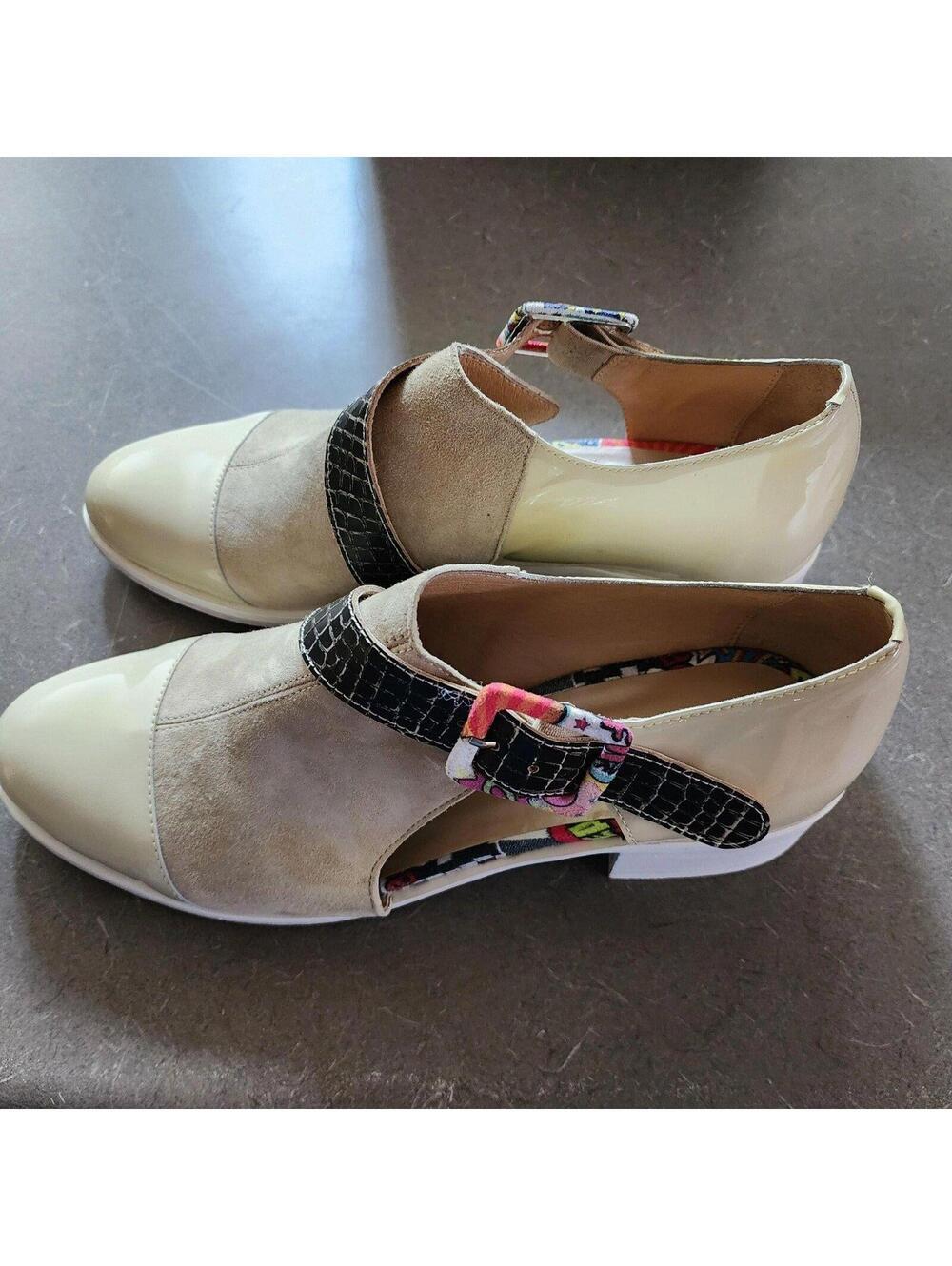 New unique unity diversity shoes beige yellowy color so unique and fun 41